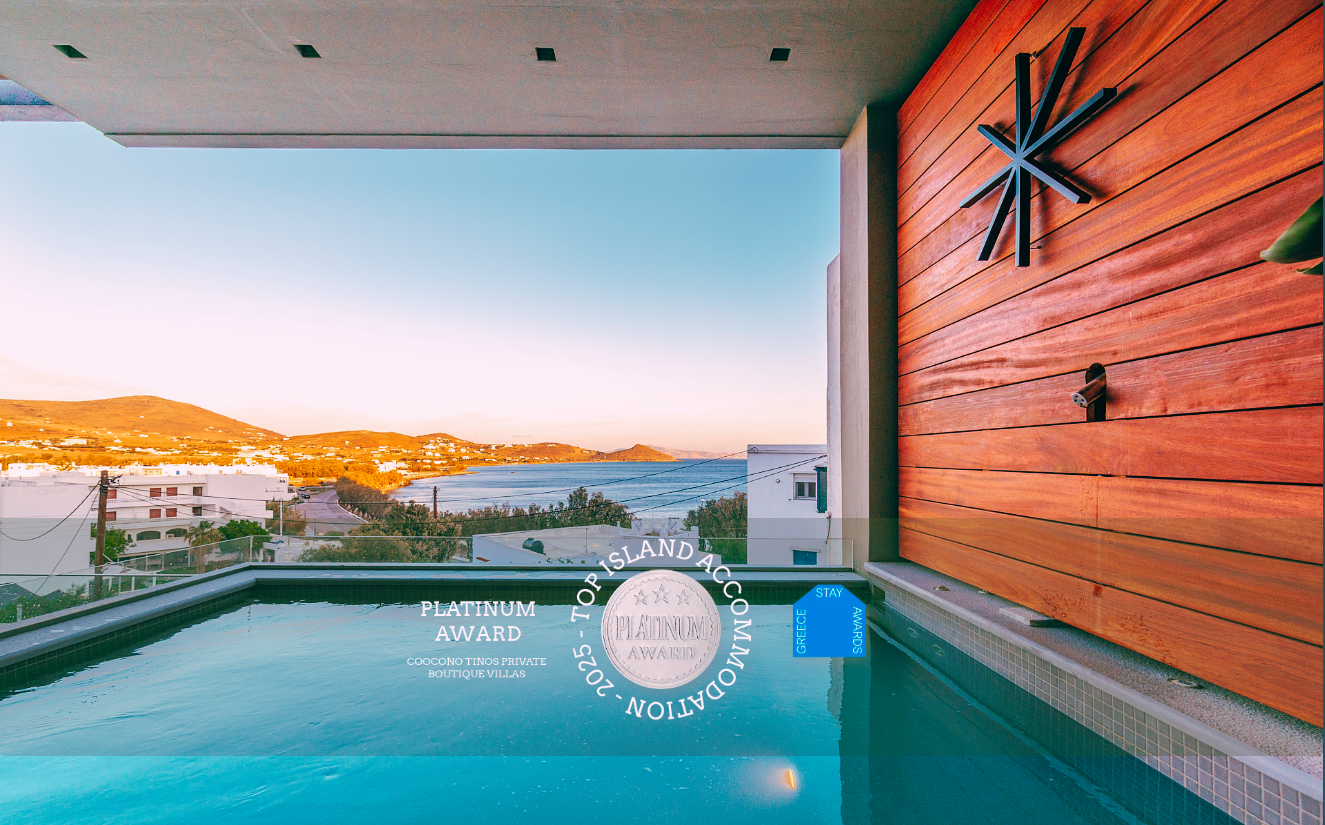 Coocono-Tinos-Private-Boutique-Villas-Jacuzzi-Platinum-Award